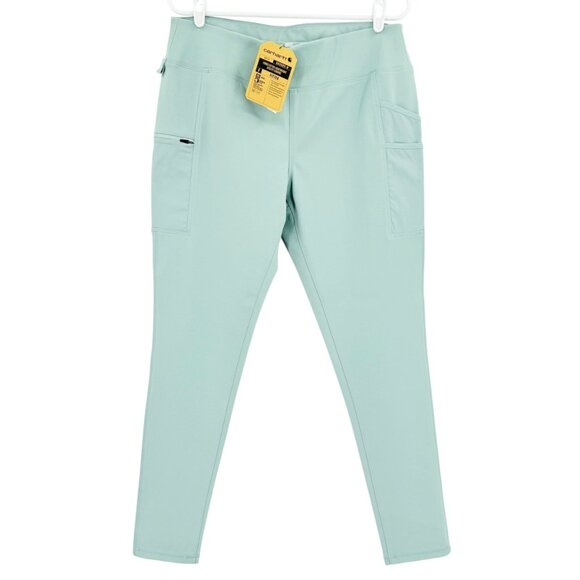 Carhartt Womens Force Fitted Lightweight Green Utility Legging Large (12-14) NWT - Picture 1 of 12